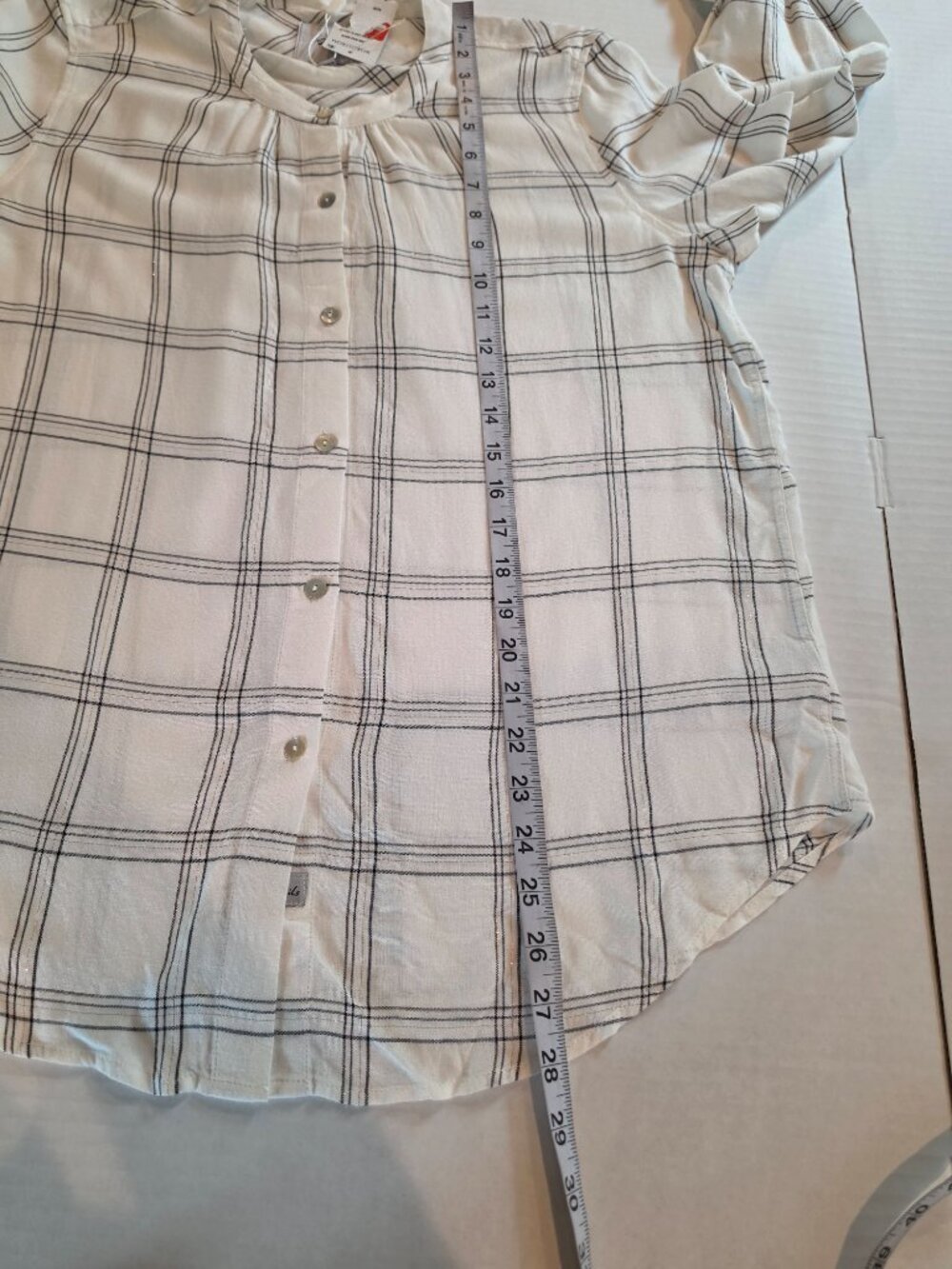 Rails Eloise Snow Onyx Gold Button Front Long Sleeve Shirt Size Med - Picture 10 of 15